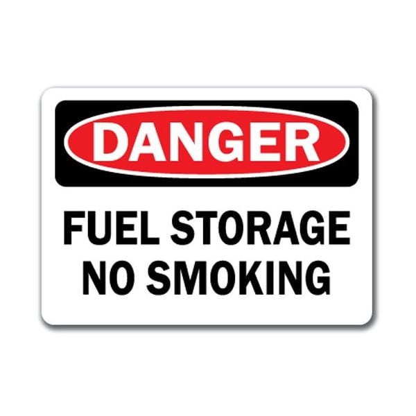 Signmission Danger Sign-Fuel Storage No Smoking-10in x 14in OSHA Sign, 10" L, 14" H, DS-Fuel Storage No Smoking DS-Fuel Storage No Smoking - main